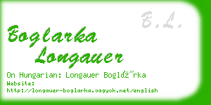 boglarka longauer business card